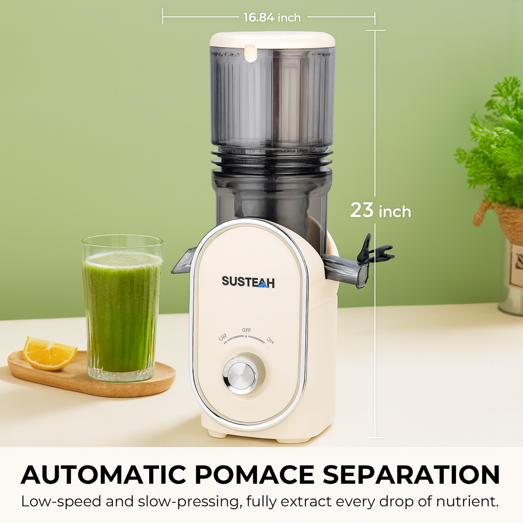 Cold Press Juicer, Slow Masticating Juice Extractor, Easy to Clean